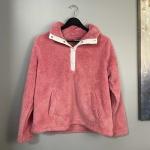 J.Crew Sherpa Half-Snap Pullover